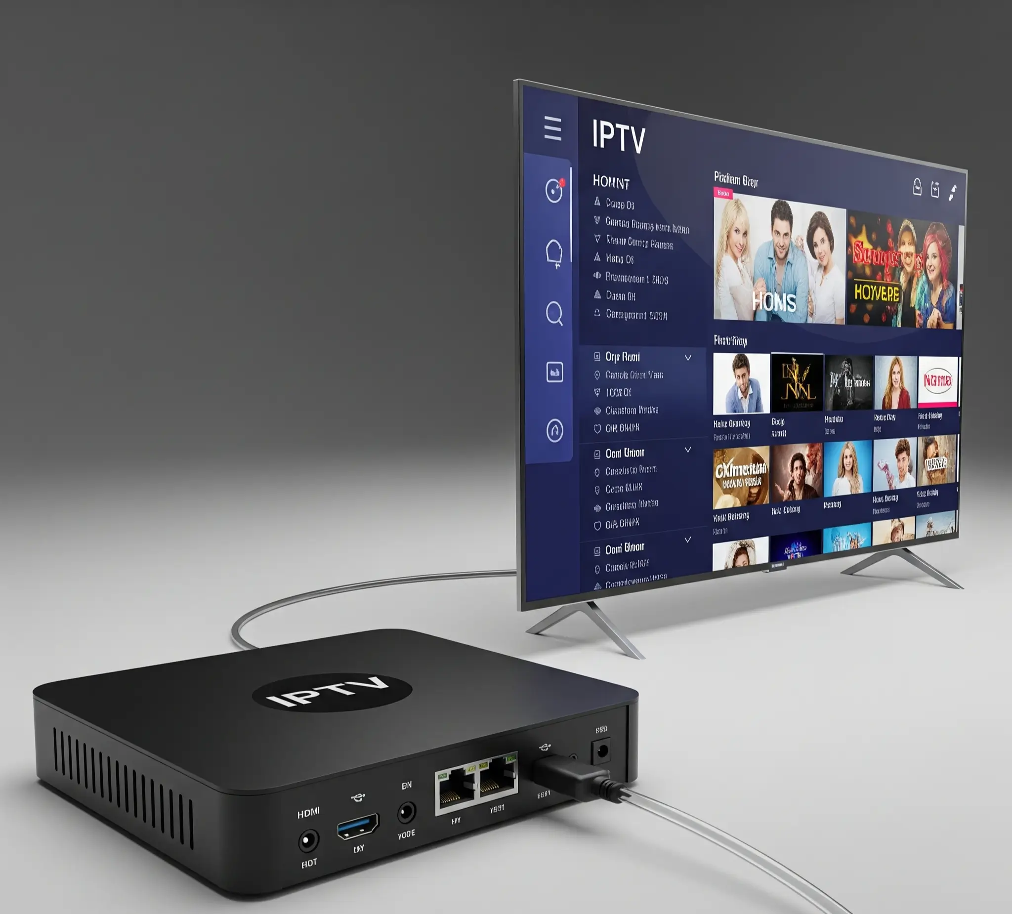 Android TV Box med fjärrkontroll för IPTV Sverige